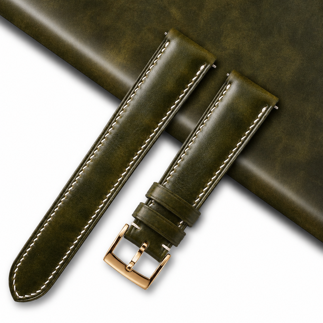 Shell Cordovan Leather Watch Strap