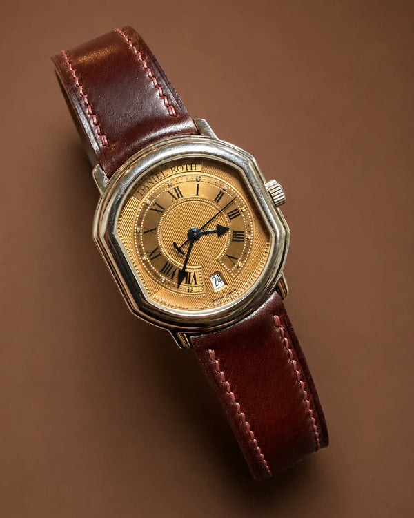 Burgundy Shell Cordovan Leather Watch Strap